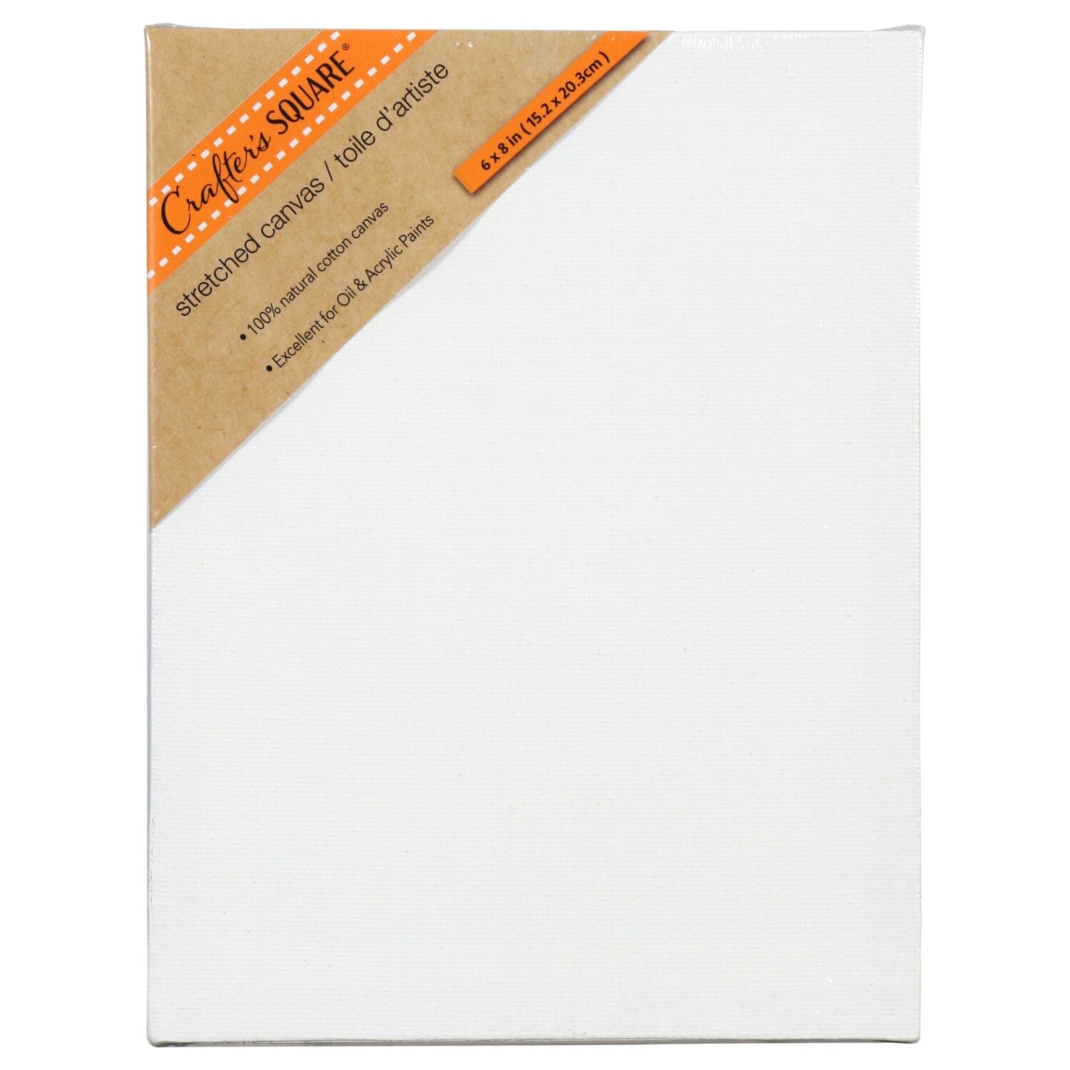Crafters Square Stretched White Canvases, 6x8 in. (Pack of 4)