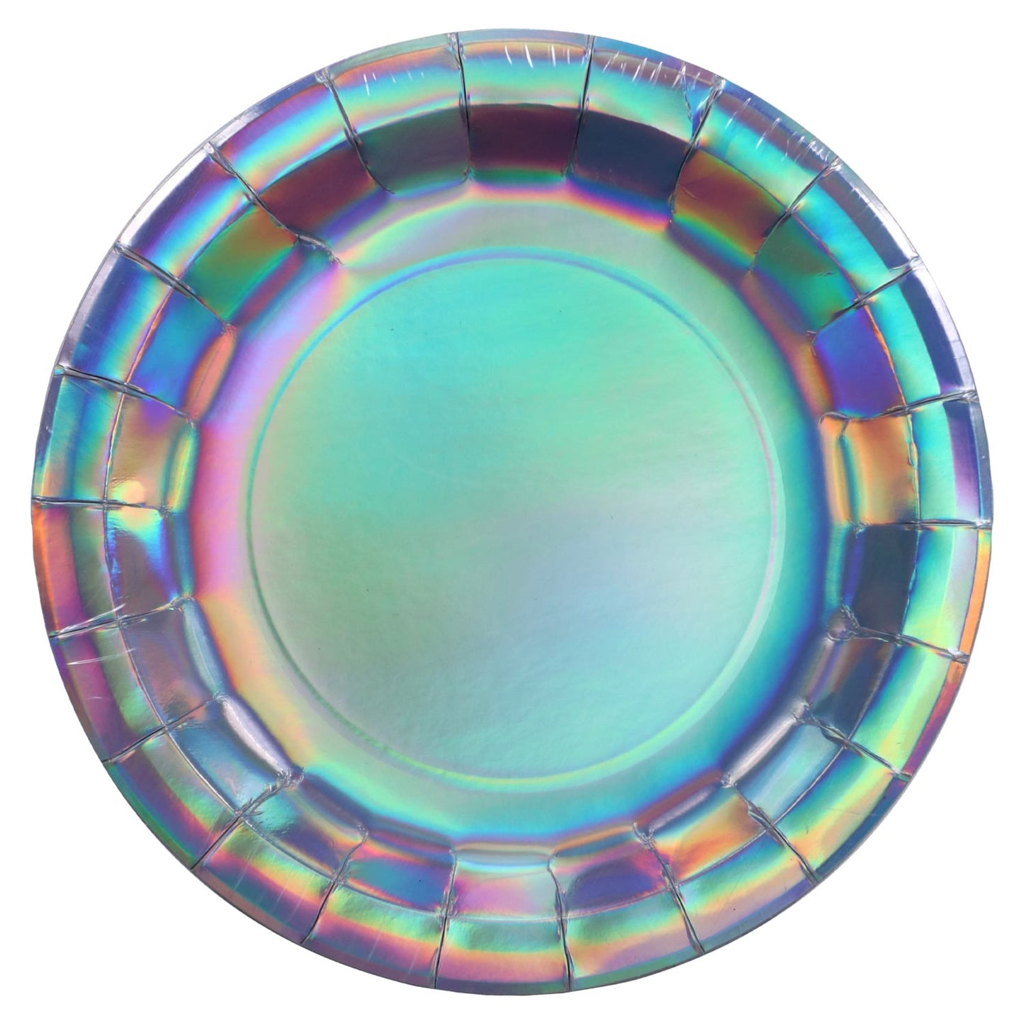 Iridescent & Metallic Rainbow Party 9-in. Paper Plates, 8-ct. Packs (Pack of 24)