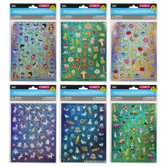 Jot Funky Laser Stickers (Pack of 36)