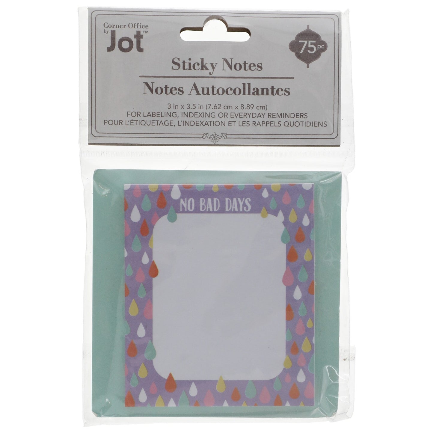 Jot Inspirational Sticky Notes, 3x3.5-in Notepads (Pack of 36)