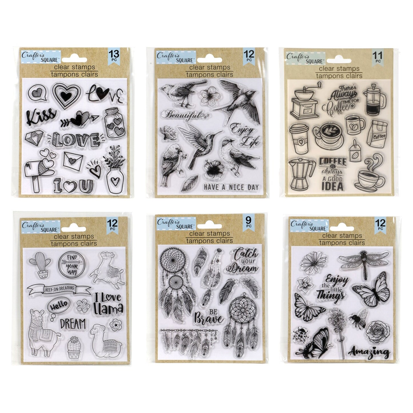 Crafter's Square Clear Stamp Sets, 14-ct. Packs (Pack of 36)