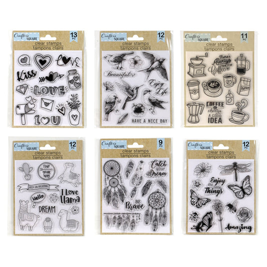 Crafter's Square Clear Stamp Sets, 14-ct. Packs (Pack of 36)