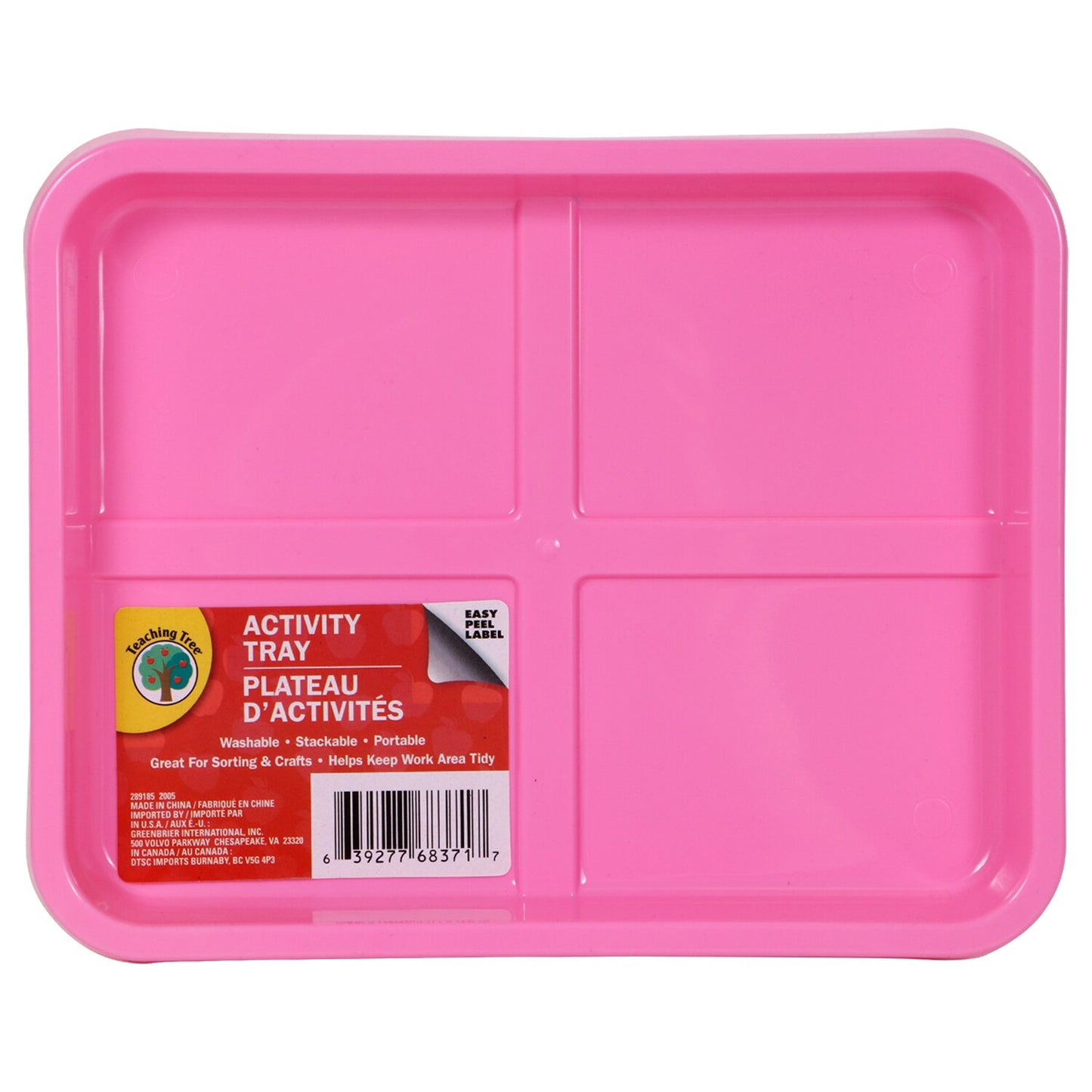 Teaching Tree Plastic Activity Trays, 10x8 in. (Pack of 36)