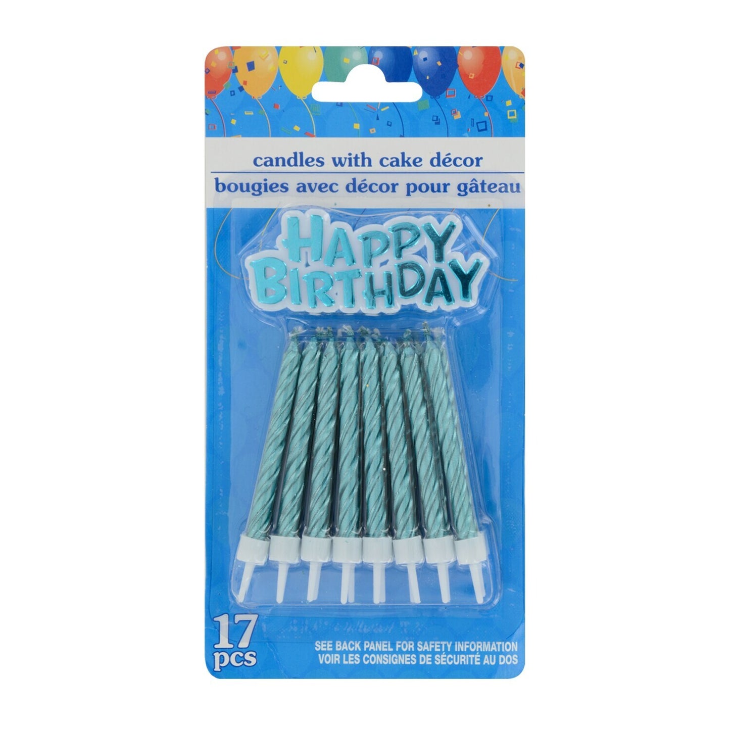 Colorful Metallic Birthday Candles with Cake Decor, 16-pc. Sets (Pack of 48)