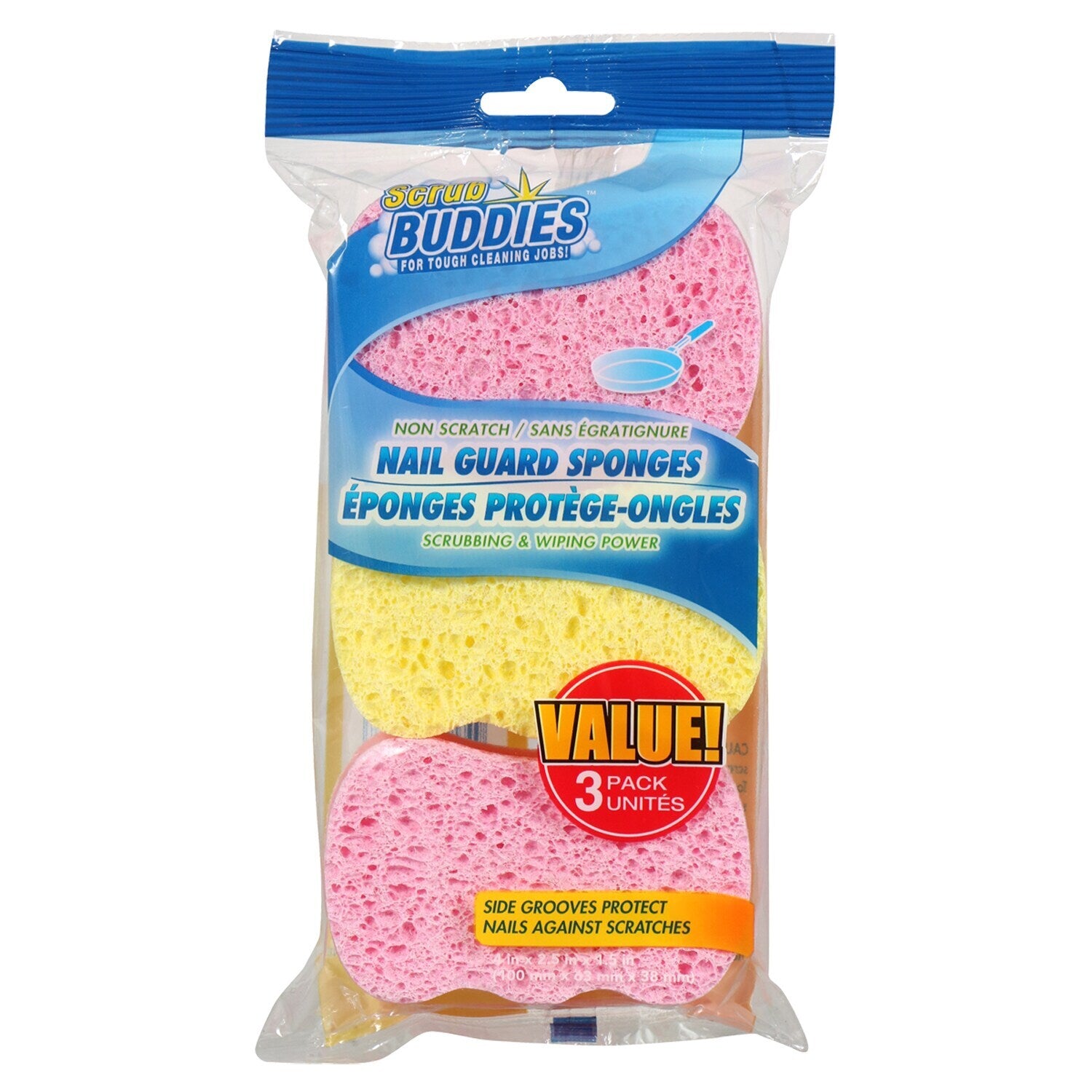 Scrub Buddies Nail Guard Sponges, 3-ct. Bonus Packs (Pack of 27)