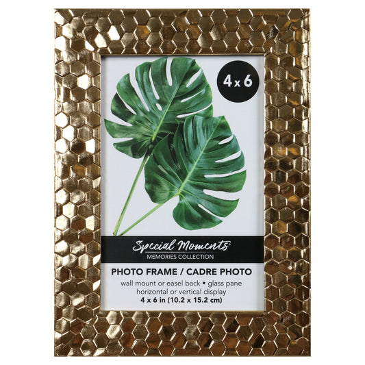 Special Gold Honeycomb Picture Frames, 4x6-in. (Pack of 12)