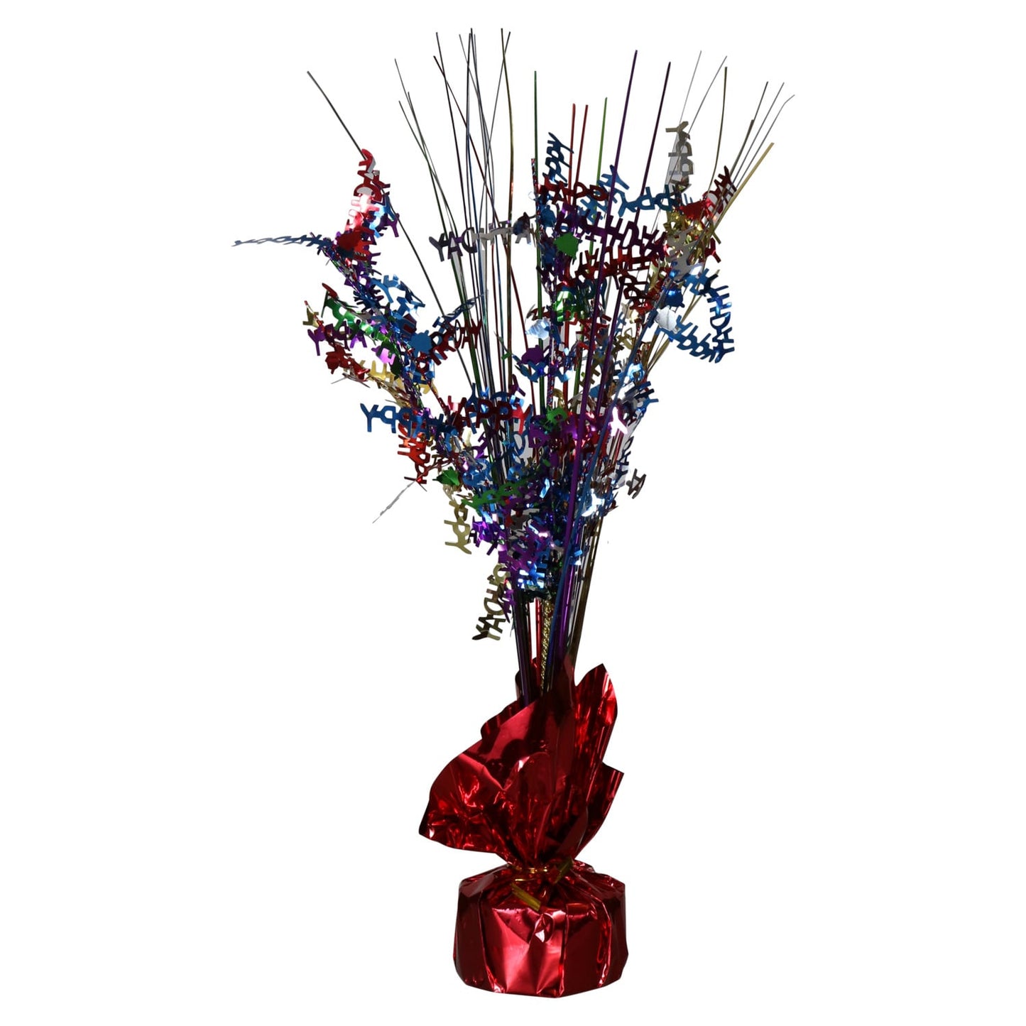 Happy Birthday Multicolored Balloon Weights/Centerpieces, 13 in. (Pack of 24)