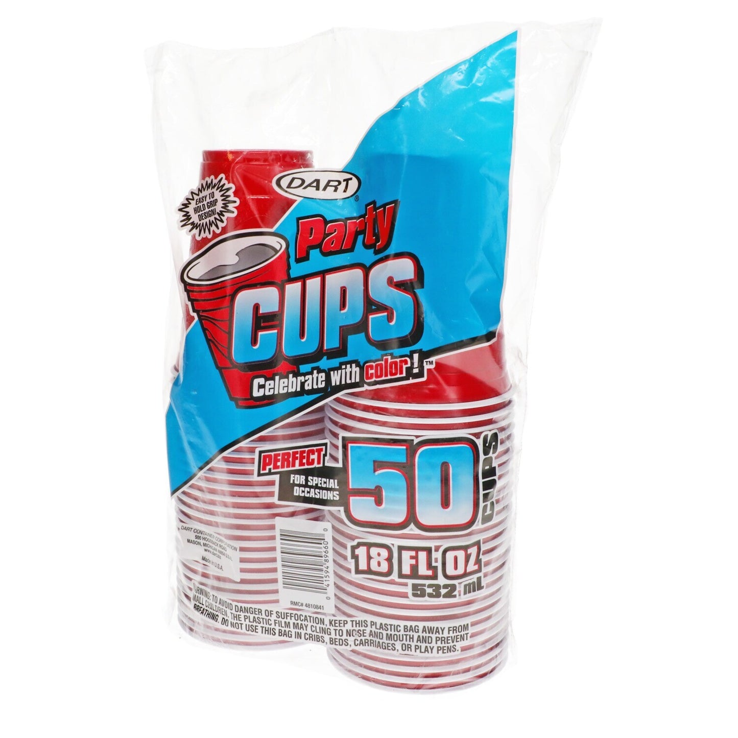 Dart Red Plastic Party Cups, 18 oz. (Pack of 12)