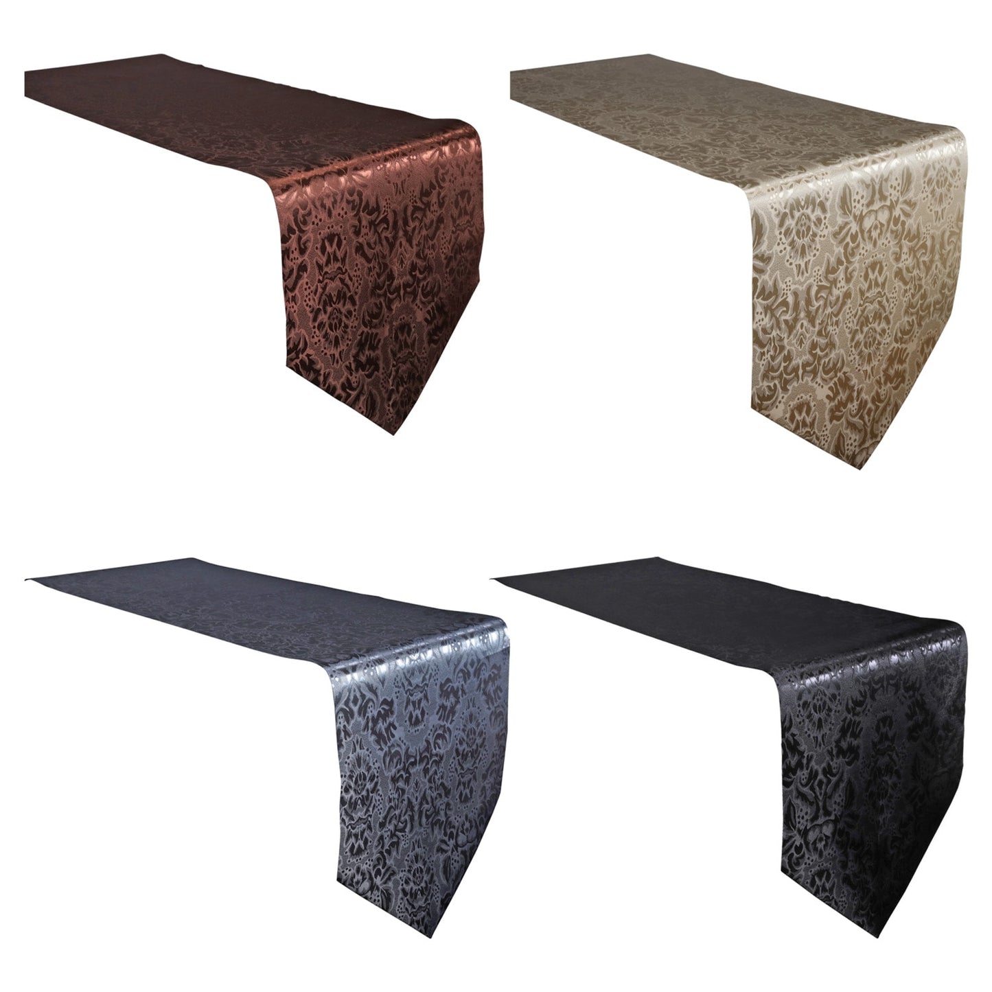 Home Collection Polyester Damask Table Runners, 72x12 in. (Pack of 24)