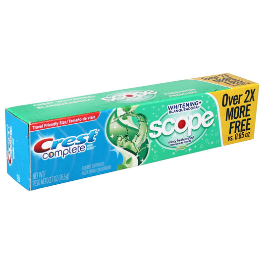 Crest Complete Whitening Toothpaste with Scope 2.7 oz Travel-Size Tubes (Pack 24