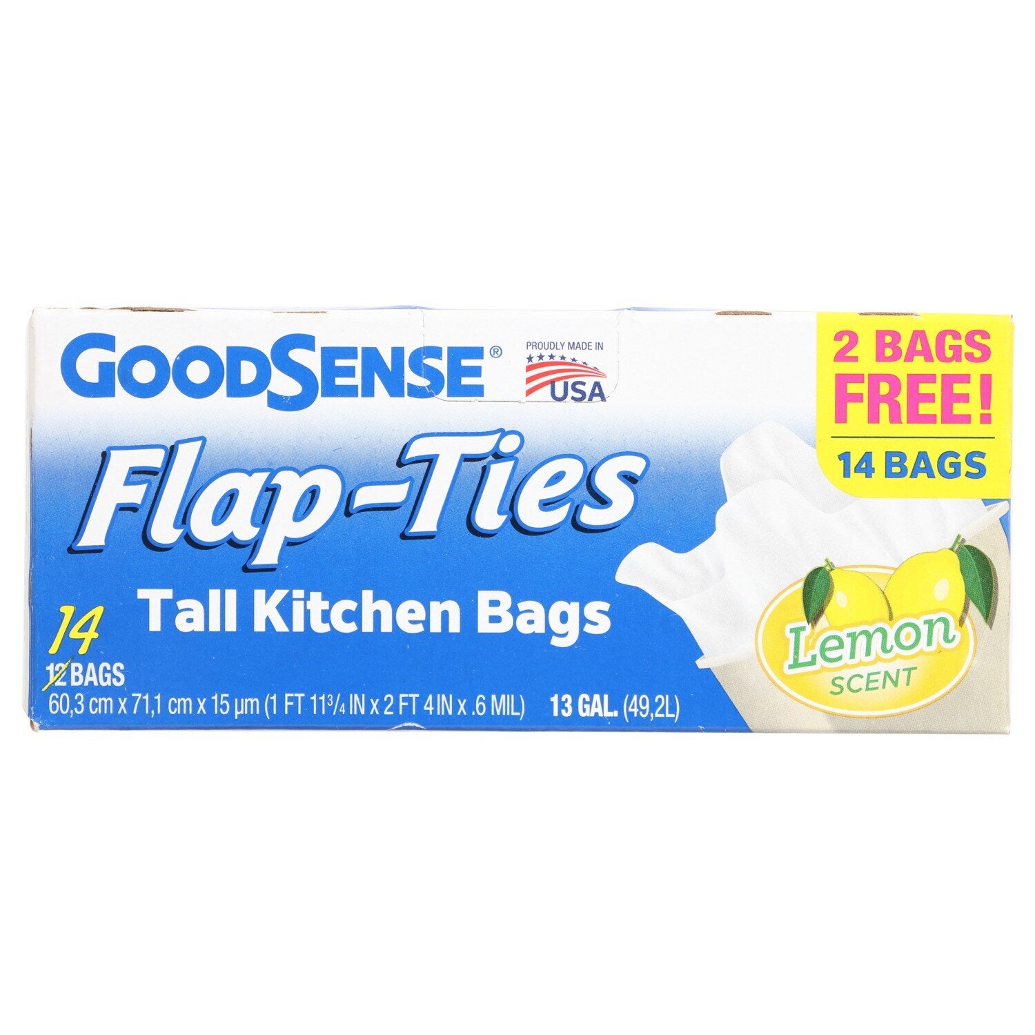 BONUS! GoodSense Lemon-Scented Tall Kitchen Trash Bags, 13 gal. (Pack of 36)