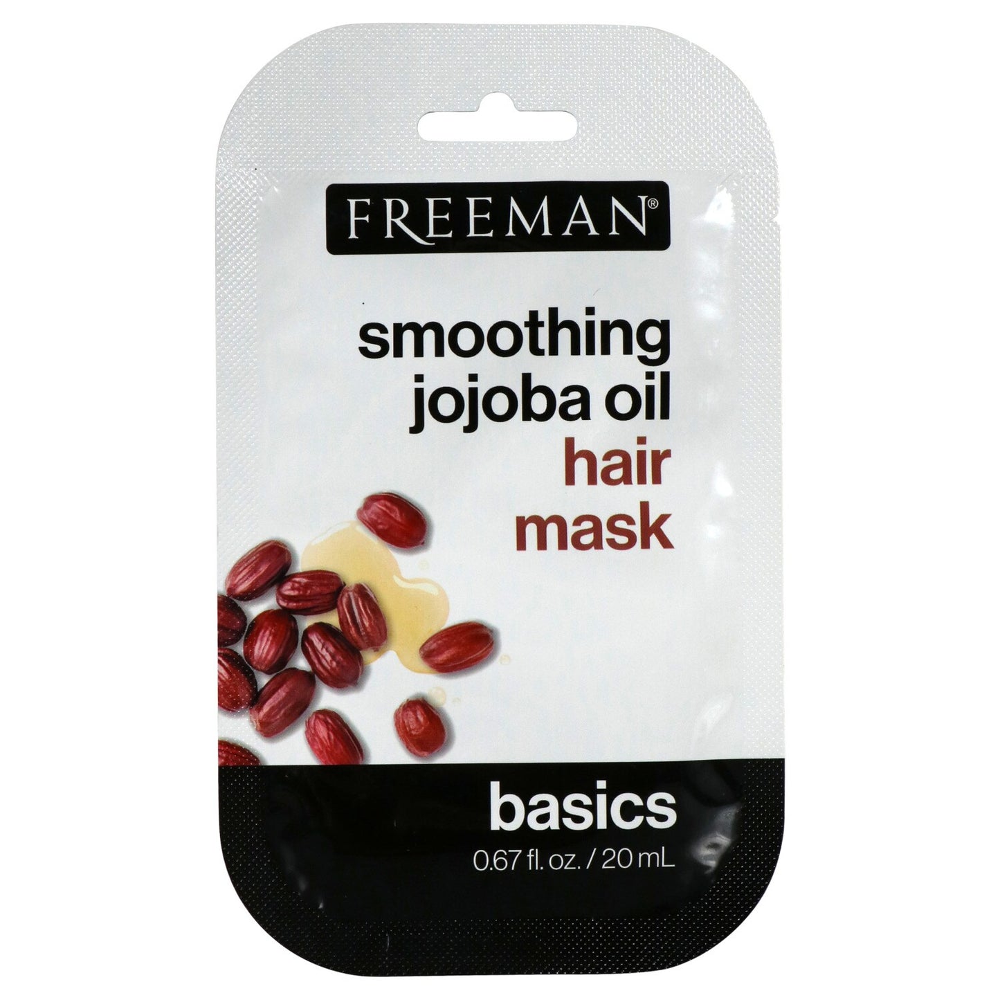 Freeman Smoothing Jojoba Oil Hair Masks, 0.67 oz. Packs (Pack of 24)