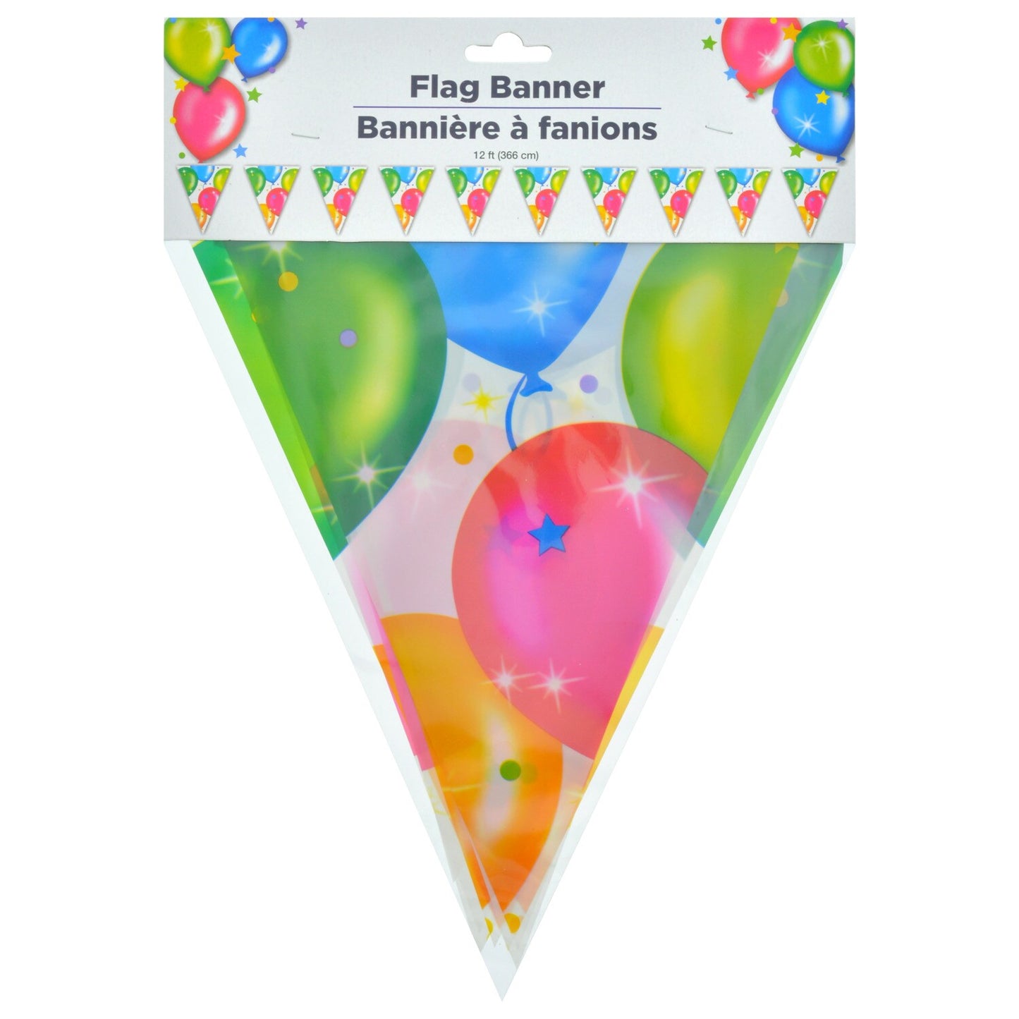 Birthday Balloon Flag Banners, 12 ft. Strands (Pack of 24)