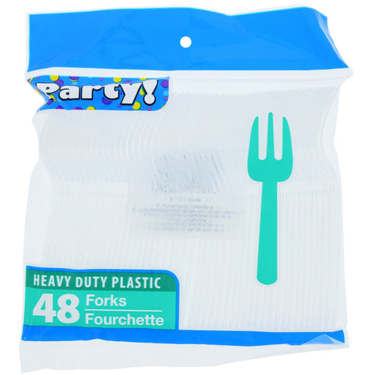Clear Plastic Forks, 48-ct. Bags (Pack of 48)
