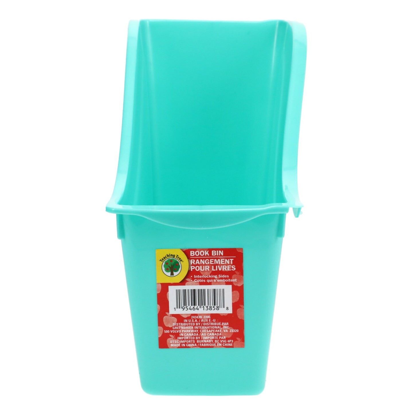 Teaching Tree Colorful Plastic Book Bins, 10x8.5x2.75 in. (Pack of 24)