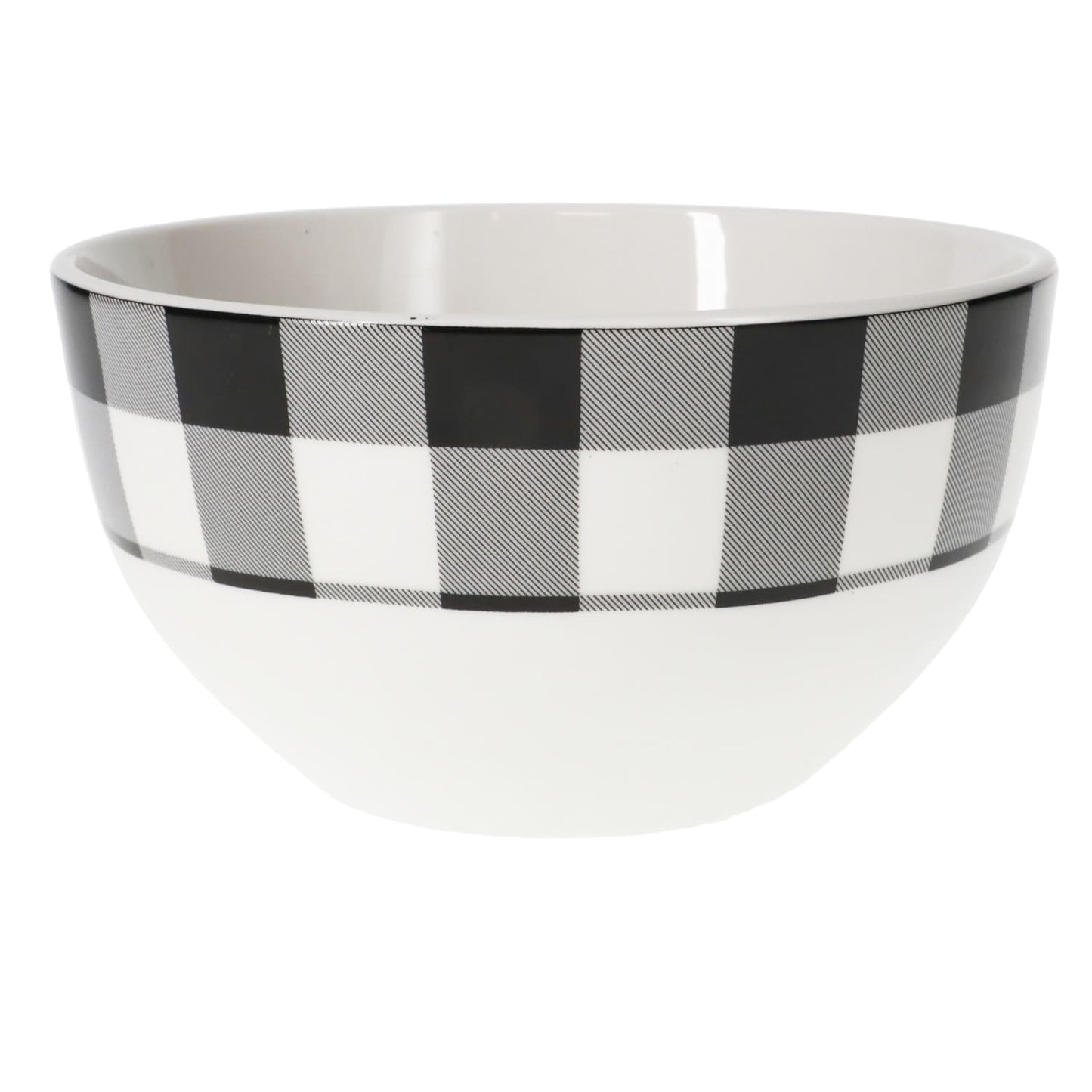Black and White Buffalo Plaid Bowl, 5.5-in. (Pack of 12)