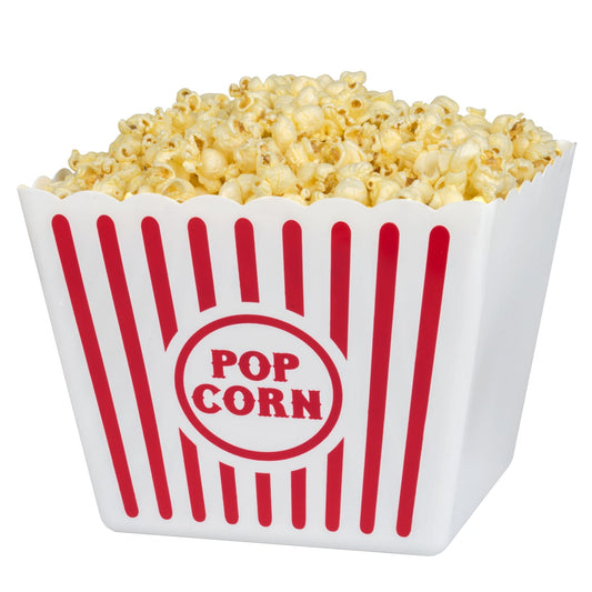 Large Plastic Popcorn Tubs, 8.75x8.75 in. (Pack of 4)