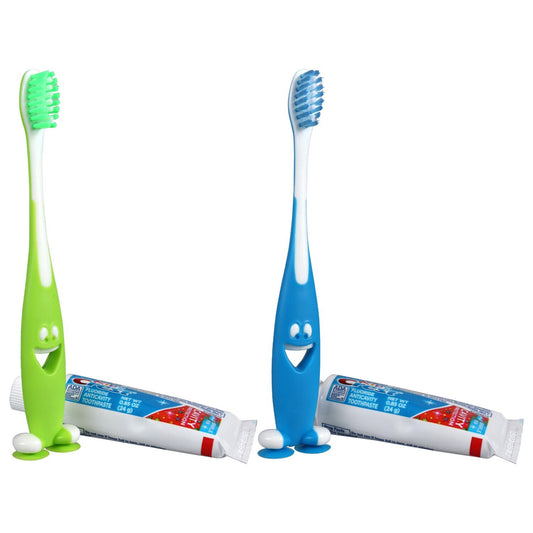 Smiley Gripper Kid's Toothbrush with Crest Toothpaste (Pack of 24)