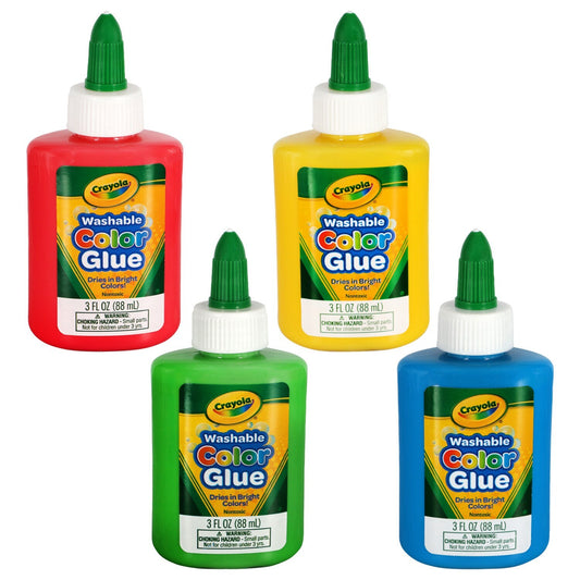 Crayola Washable Color Glue, 3 oz. (Pack of 12)