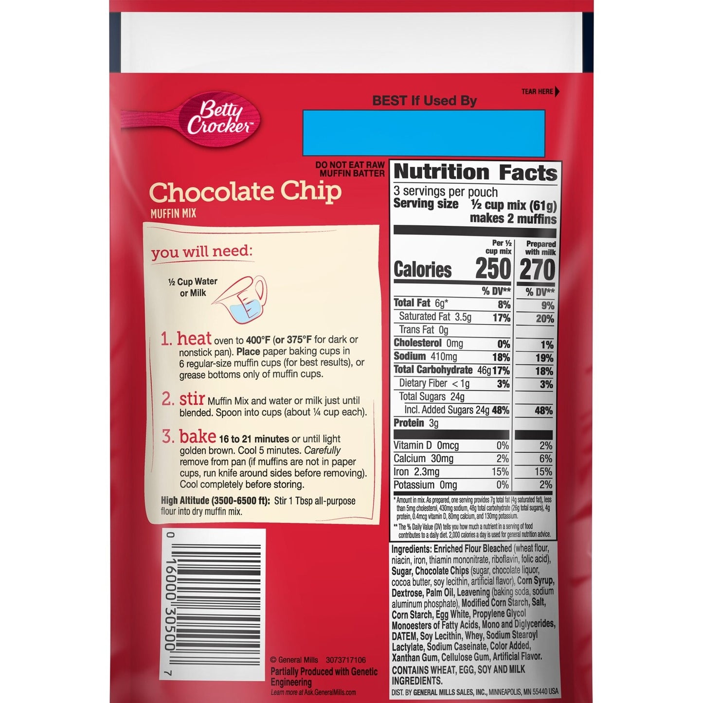 Betty Crocker Chocolate Chip Muffins, 6.5-oz. Packages (Pack of 9)