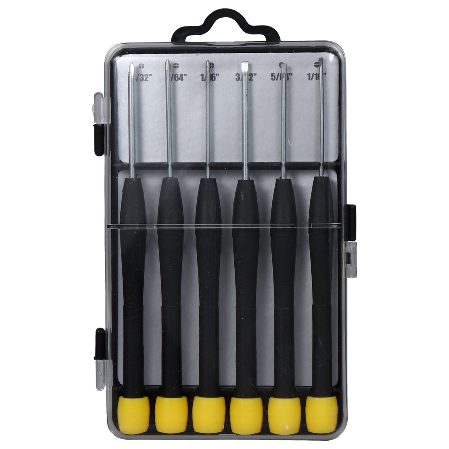 Hardware Precision Magnetic Screwdrivers with Plastic Cases, 6-pc. Sets (Pack 24