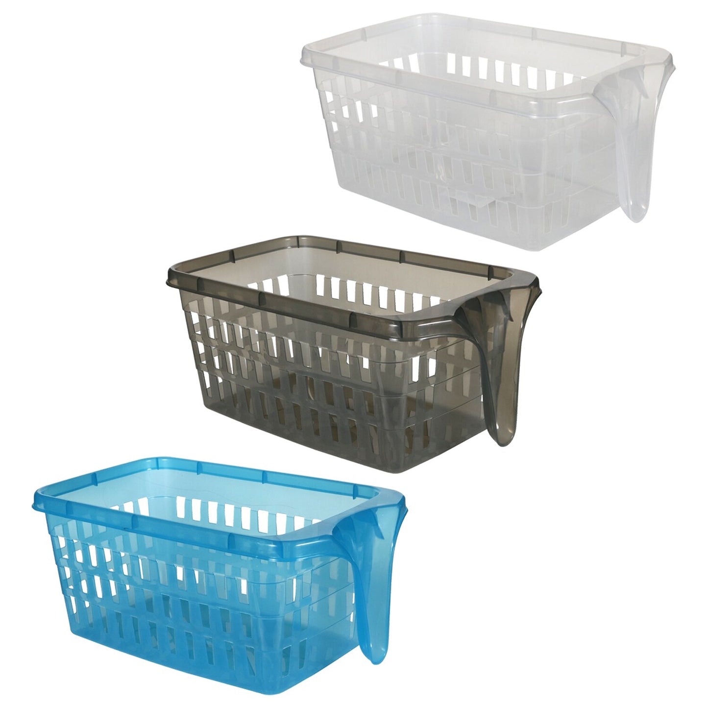 Rectangular Slotted Baskets with Single-End Handles (Pack 36)