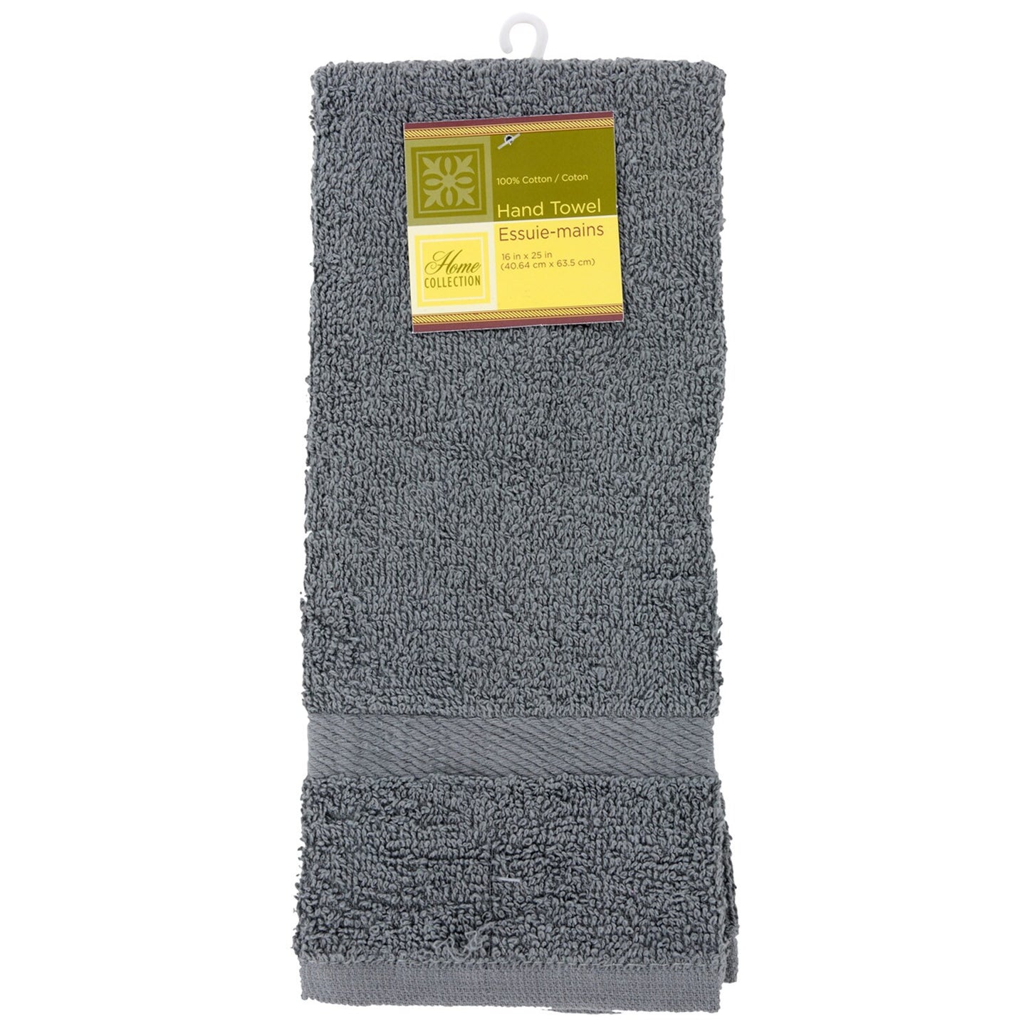 Home Collection Gray Cotton Hand Towels, 16x25-in. (Pack of 24)