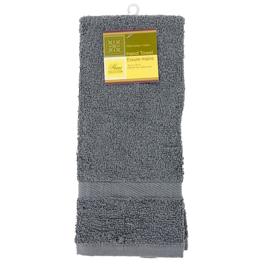 Home Collection Gray Cotton Hand Towels, 16x25-in. (Pack of 24)