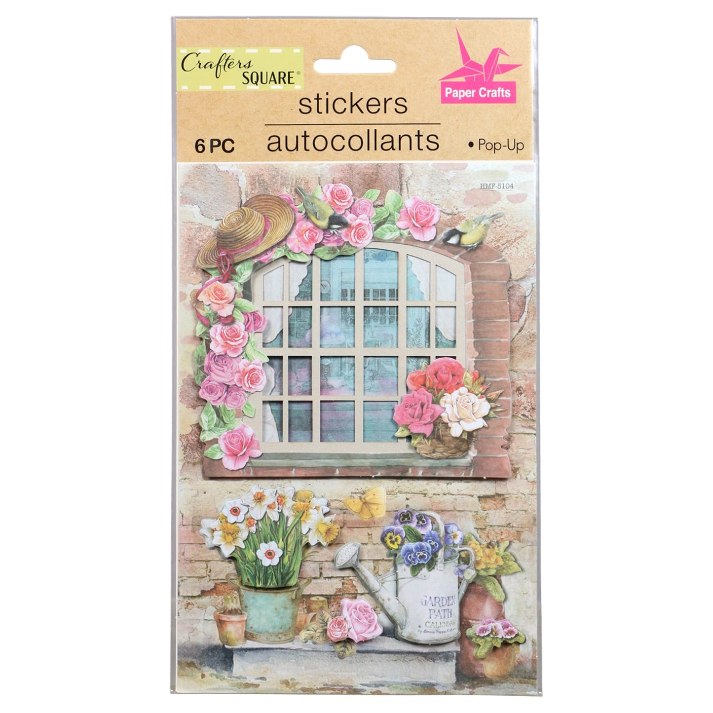 Crafter's Square Floral Handmade Window Stickers (Pack of 36)