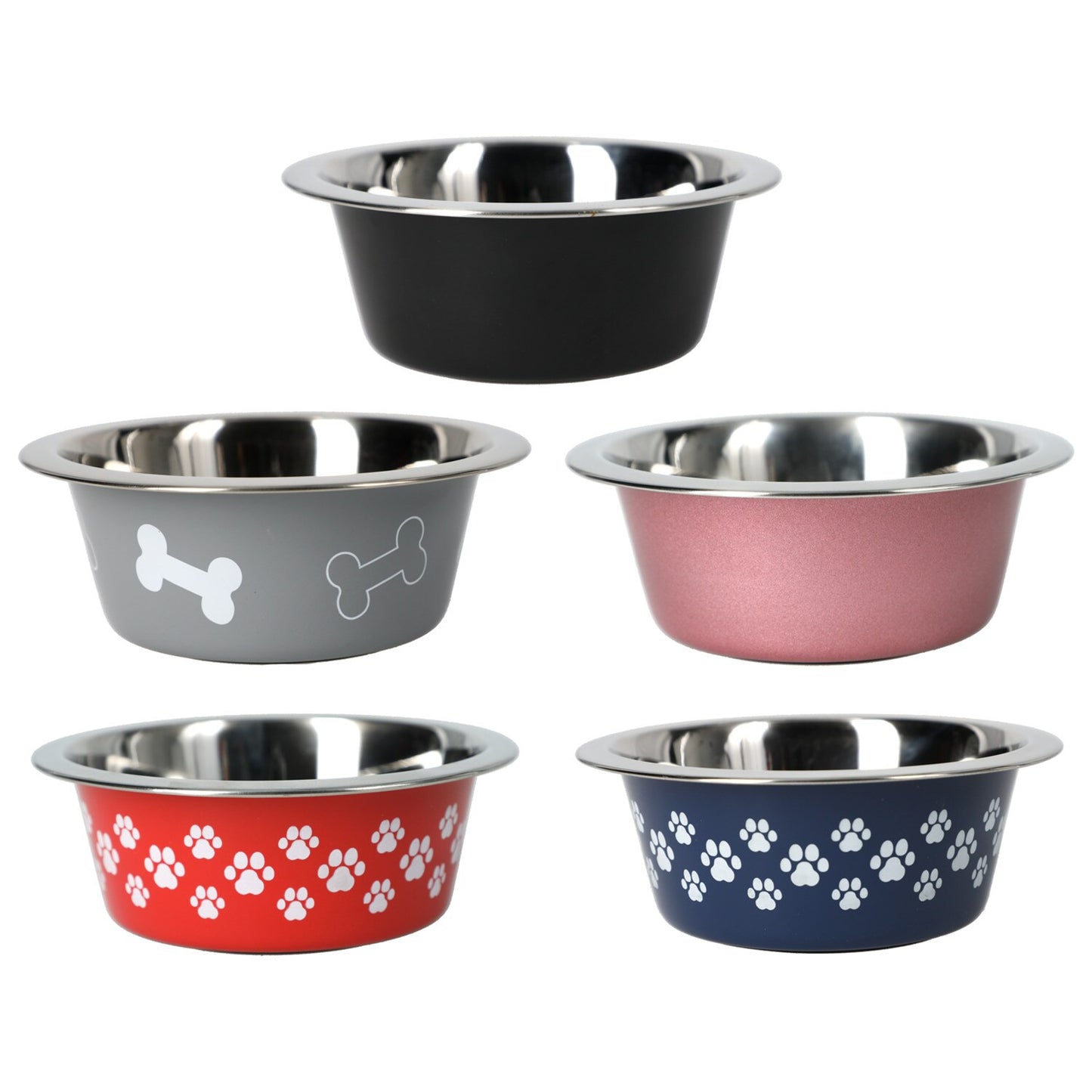 Greenbrier Kennel Club Stainless-Steel Pet Bowls, 6.625x2.625 in. (Pack of 24)