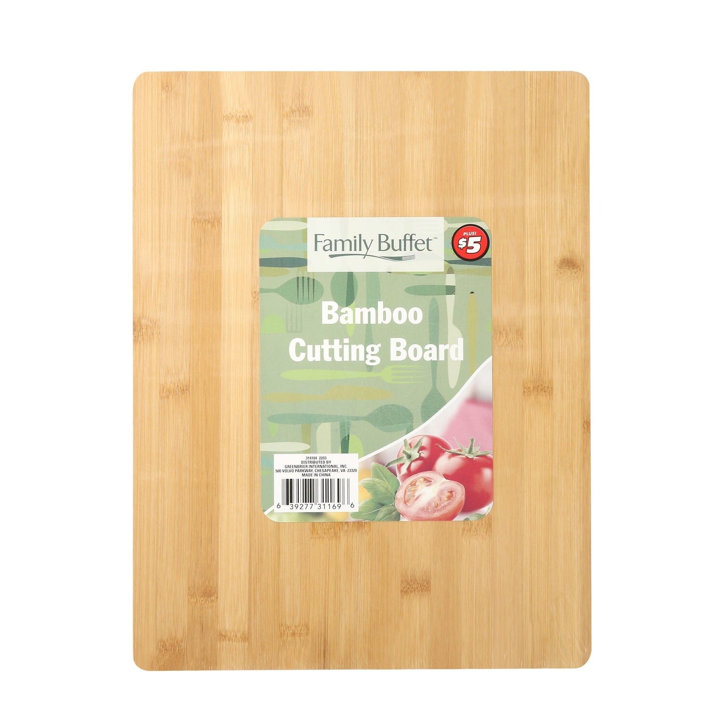 Family Buffet Bamboo Cutting Boards, 12x16-in. (Pack of 1)