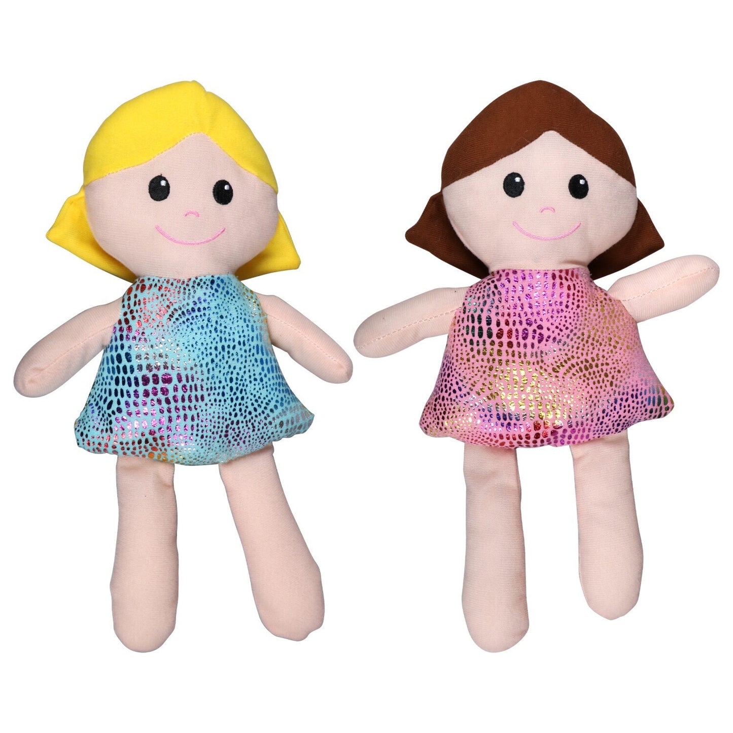 Cuddly Plush Caucasian Rag Dolls for Kids, 12.125x7.875 in. (Pack of 4)