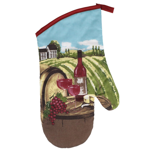 Home Collection "Wine is my Favorite Fruit" Oven Mitts, 13x7-in. (Pack of 12)