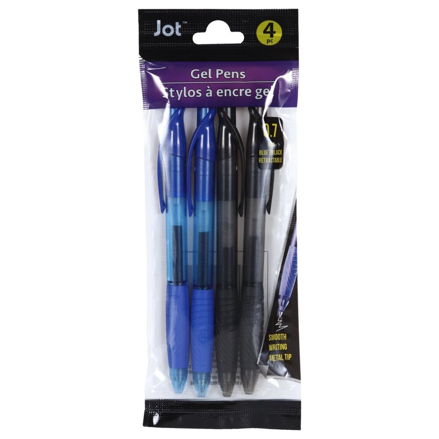 Jot Smooth Writing Metal Tipped Gel Pens, 4-ct. Packs (Pack of 36)