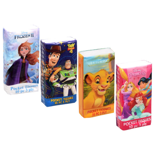 Licensed Character 3-Ply Pocket Tissues, 4-ct. Packs (Pack of 48)