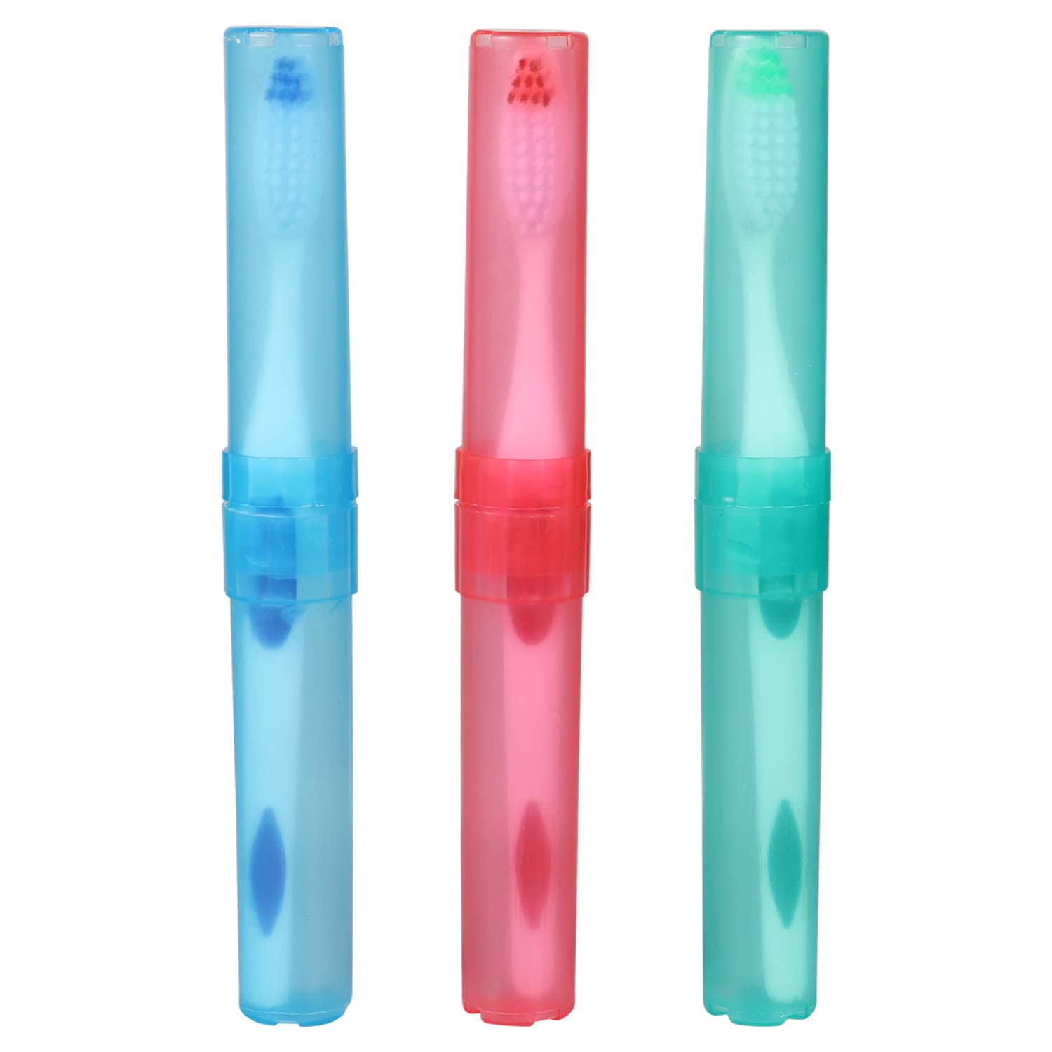 Toothbrushes with Travel Cases, 3-ct. Packs (Pack of 24)