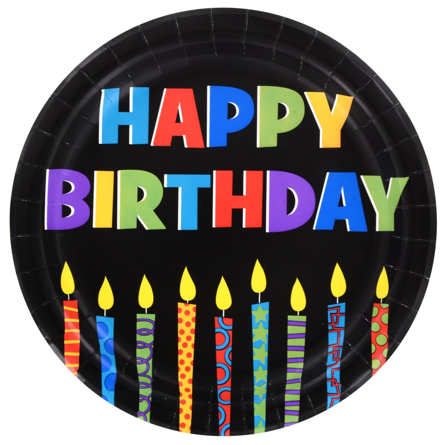 Birthday Candles Paper Plates, 18-ct. Packs (Pack of 12)
