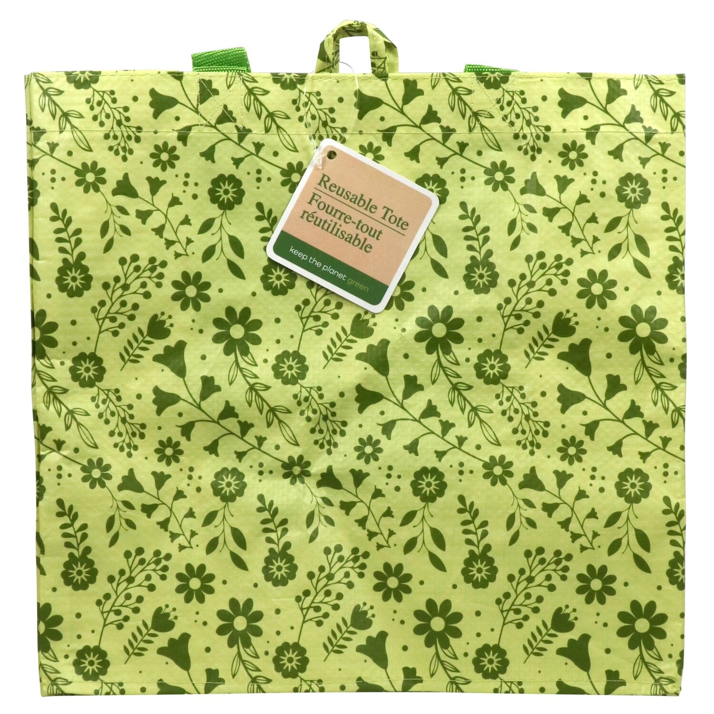 Reusable Printed Tote Bags, 12.75x11.75 in. (Pack of 36)
