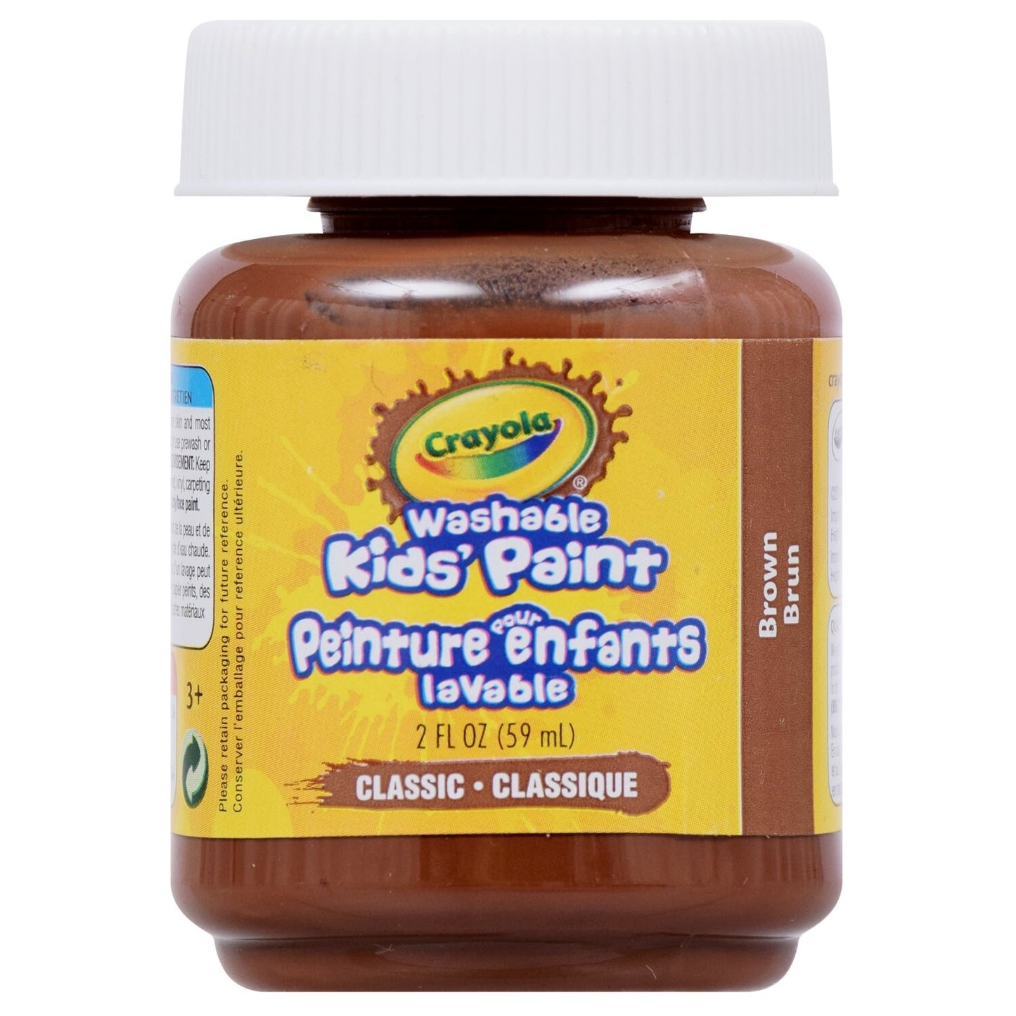 Crayola Washable Kids' Brown Paint, 2-oz. Containers (Pack of 12)