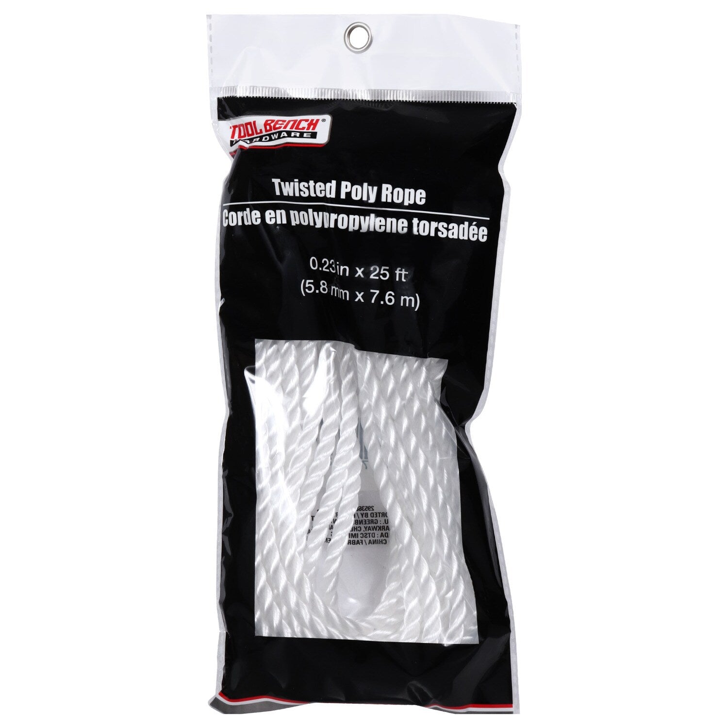 Tool Bench Hardware Twisted Poly Rope, 25 ft. (Pack of 24)