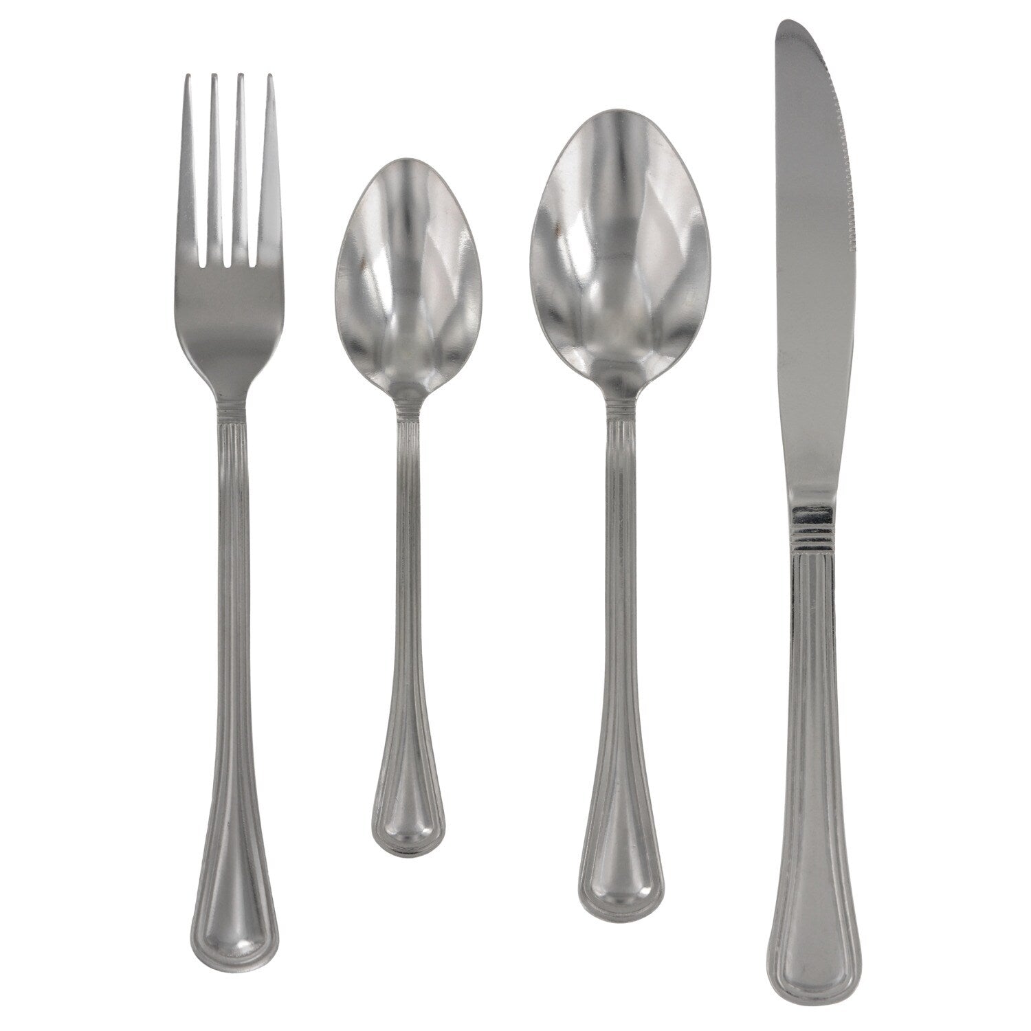 Classic Pattern Stainless-Steel Flatware Sets, 2-ct. Packs (Pack of 4)