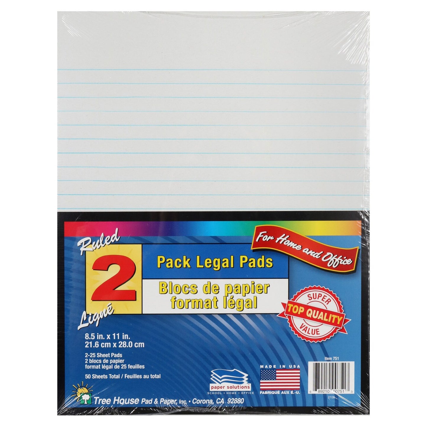 Yellow Ruled Legal Pads, 2-ct. Packs (Pack of 24)