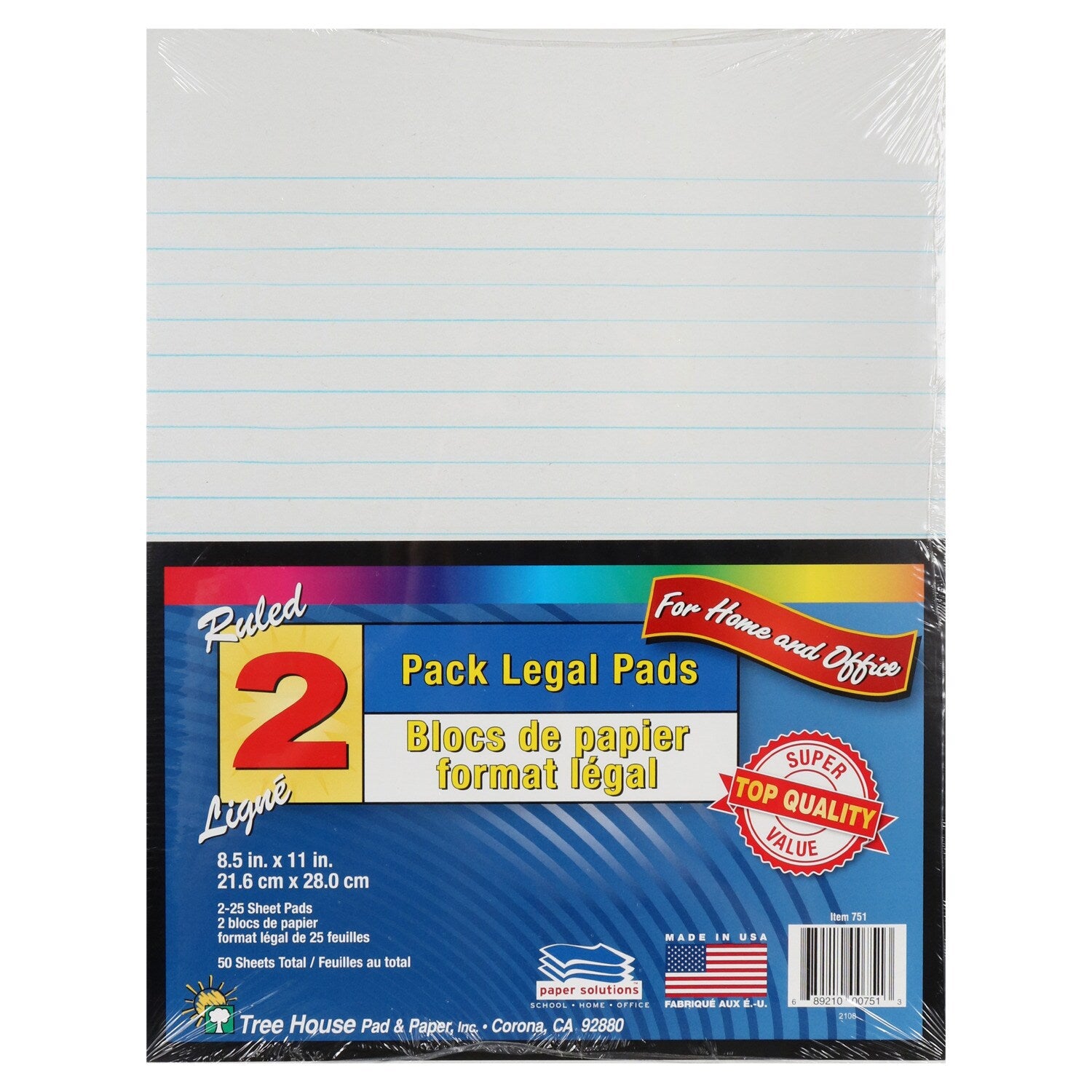 Yellow Ruled Legal Pads, 2-ct. Packs (Pack of 24)