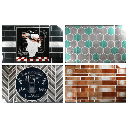 Cooking Concepts Backsplash Wall Stickers, 17.75x29.5 in. (Pack of 48)