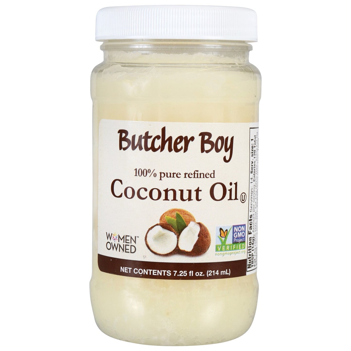 Butcher Boy Refined Coconut Oil, 7.25 oz. Jars (Pack of 24)
