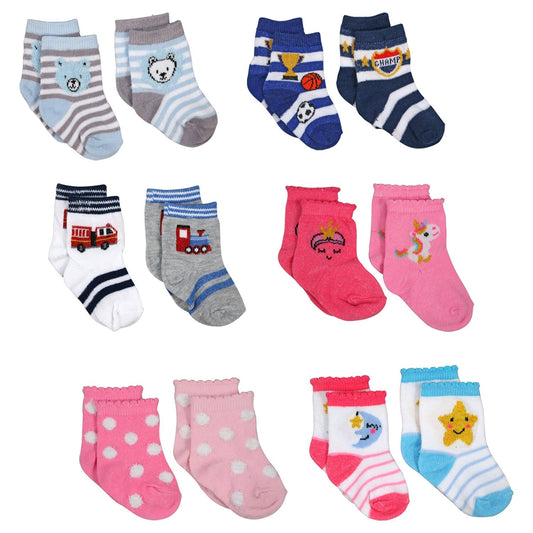 Angel of Mine Colorful Baby Socks, 2-ct. Packs (Pack of 36)