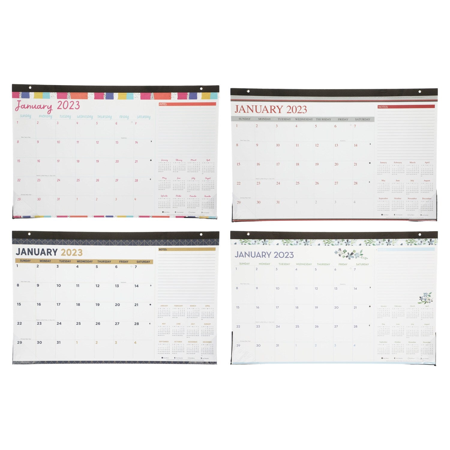 2023 Monthly Desk Blotter Calendars (Pack of 48)