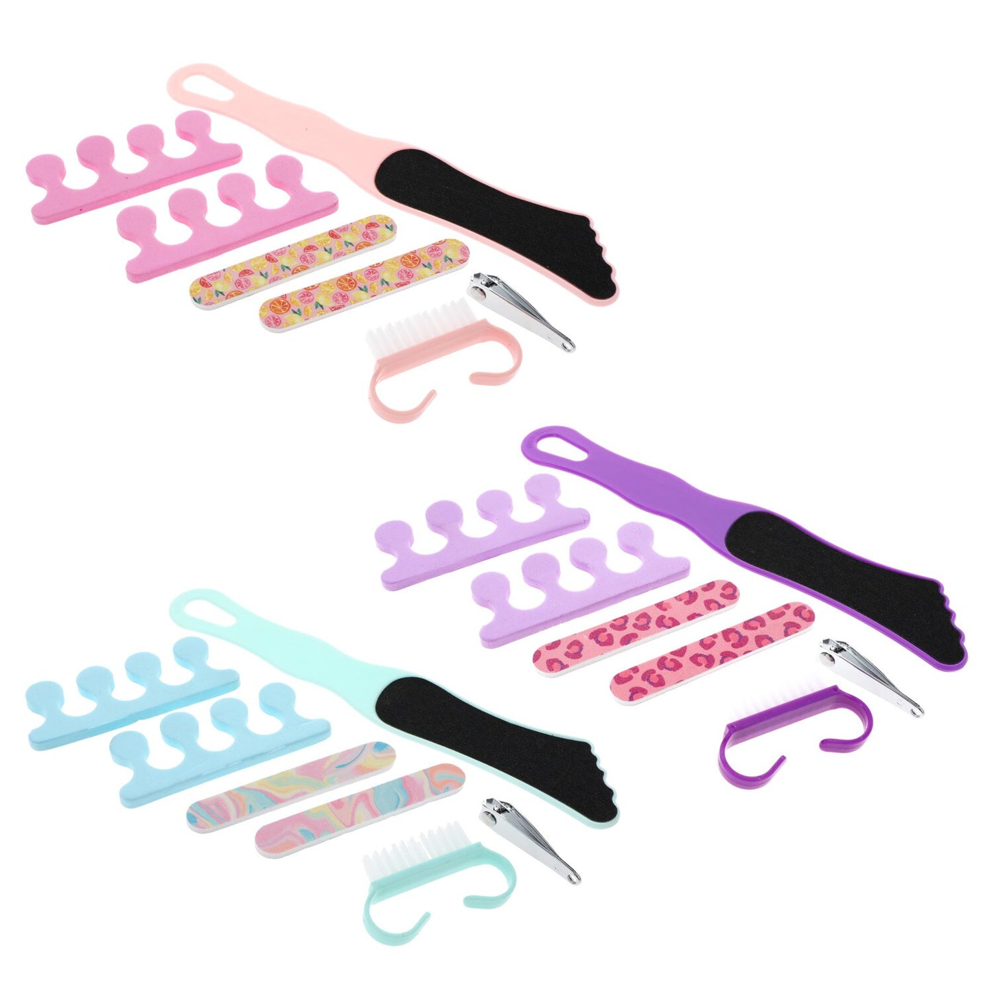 Stylish Pedicure Gift Sets with Ribbons, 7-pc. Sets (Pack of 24)