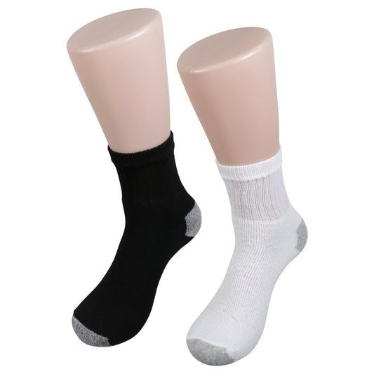 Juncture Mens Full Cushion Quarter Socks, Sizes 10-13, 2-Pair Packs (Pack of 36)