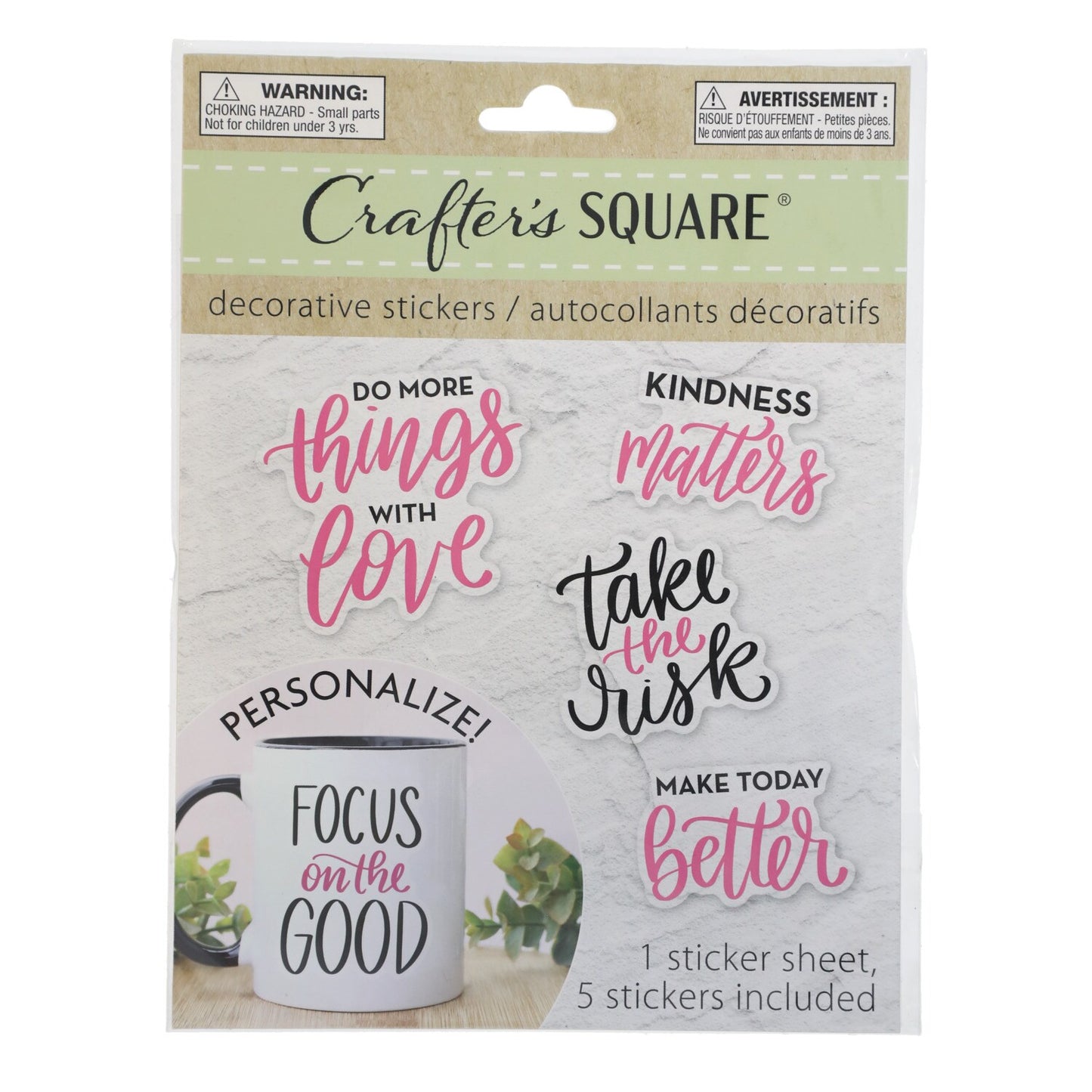 Crafter's Square Decorative Drinking Mug Stickers (Pack of 36)
